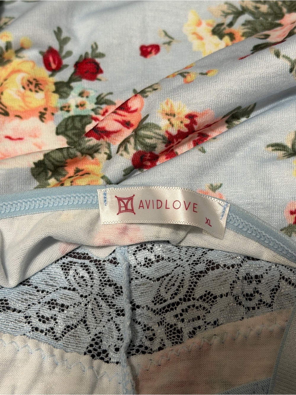 Avidlove Floral Lace Pajama Set – Women’s 2-Piece Sleepwear – XL NWT - Picture 12 of 12